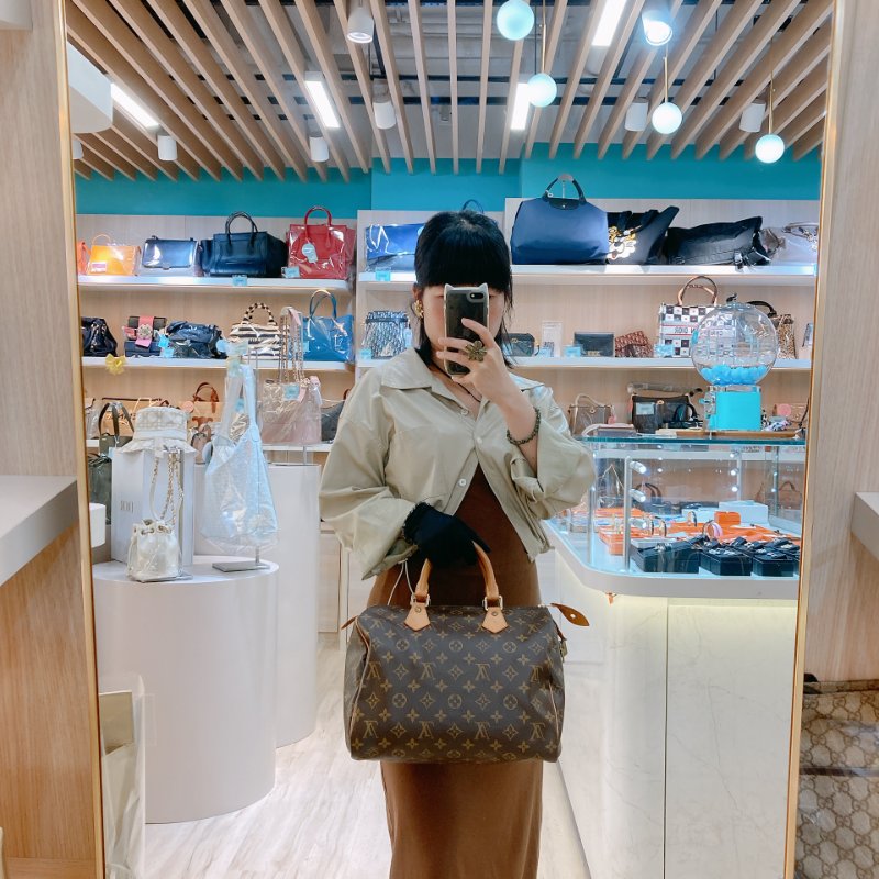 MS0715 Louis Vuitton 路易威登 枕頭包 旅行包 帆布塗層 經典老花 金扣 Speedy 30 Canvas Monogram x GHW-27