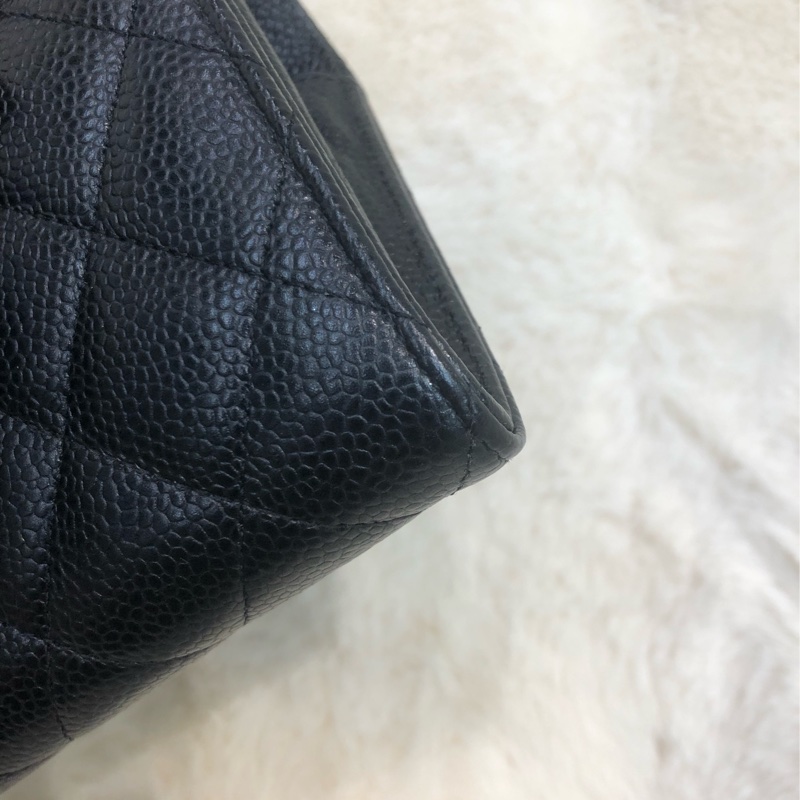 Chanel 黑銀荔牛長銀包 XC376-10