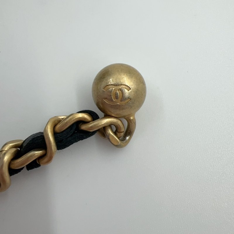 Chanel黑色菱格羊皮金球下蓋woc AP1450-20