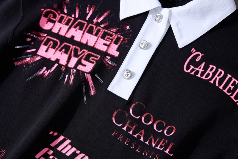 CHANEL 2021春夏塗鴉Polo領衛衣-5