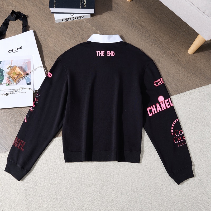 CHANEL 2021春夏塗鴉Polo領衛衣-9