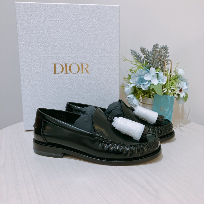 TK2039	Christian Dior 迪奧全皮樂福鞋 D-Academy Loafer Black Brushed Calfskin Size 38-2