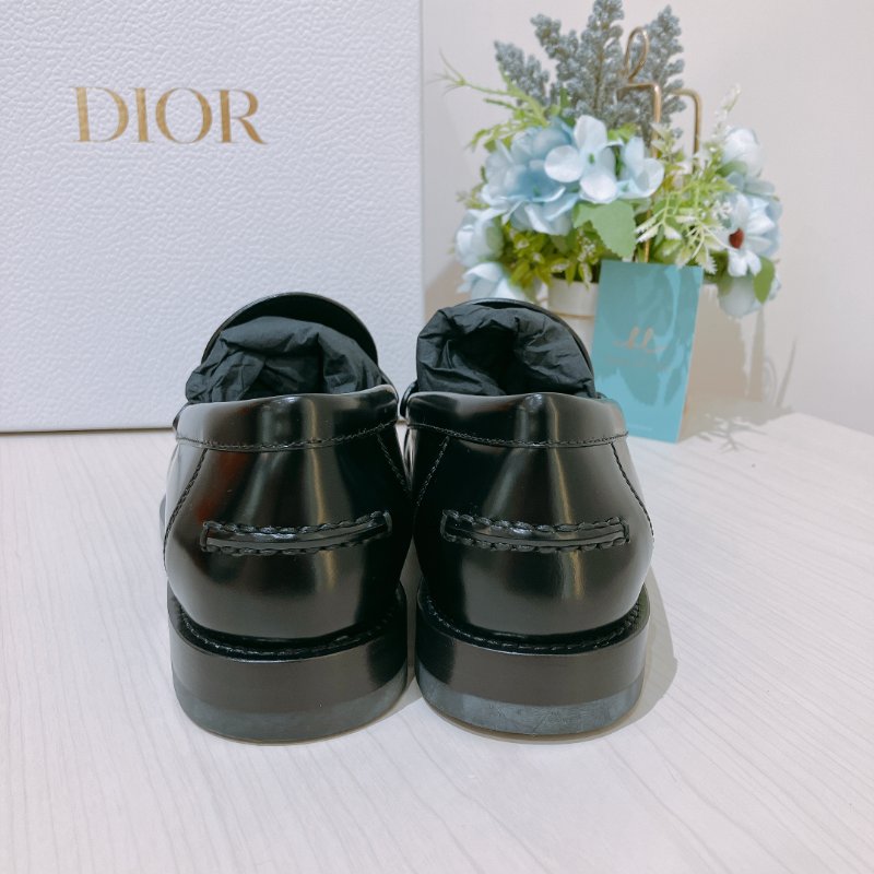 TK2039	Christian Dior 迪奧全皮樂福鞋 D-Academy Loafer Black Brushed Calfskin Size 38-3