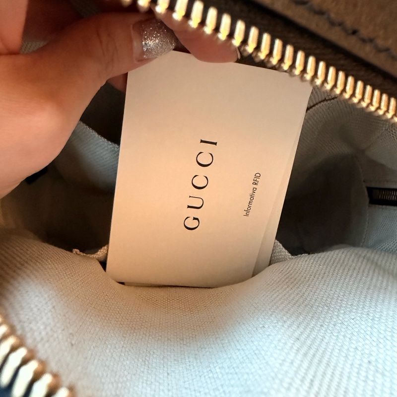 Gucci  SOHO雙G車紋牛皮荔枝紋鏈帶後背包-15
