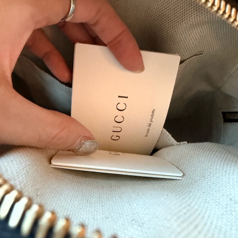 Gucci  SOHO雙G車紋牛皮荔枝紋鏈帶後背包-16