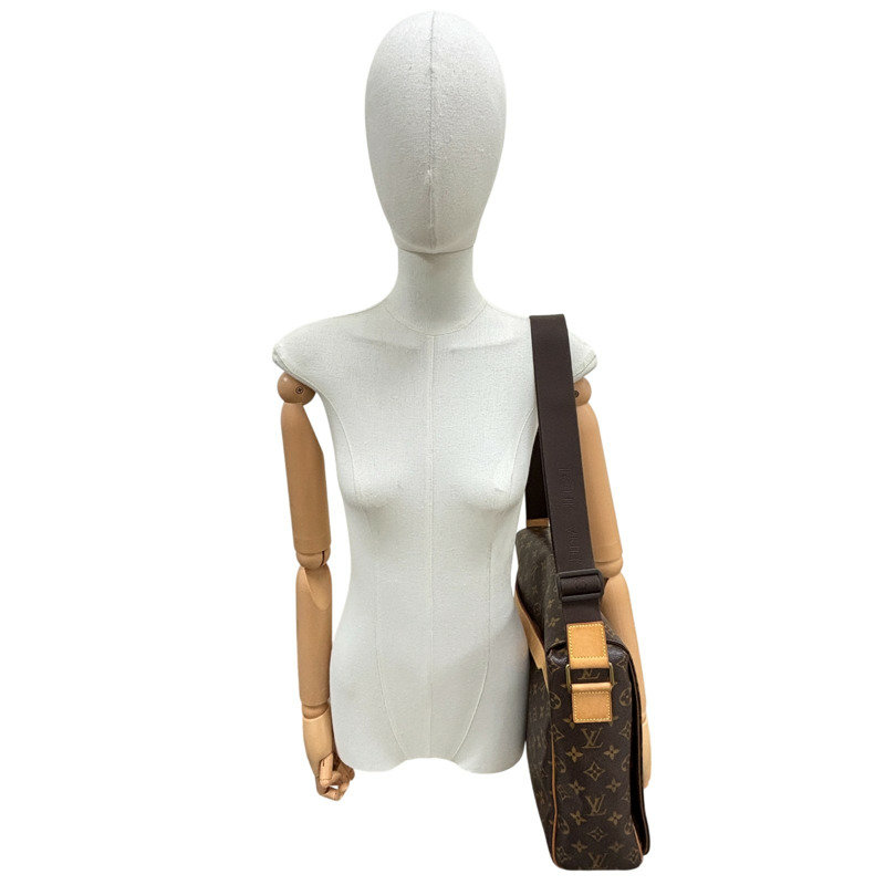 棕色 原花帆布 Abbesses 肩背包【LOUIS VUITTON LV 路易威登】 M45257-11