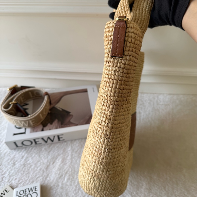 Slit 酒椰纖維及小牛皮迷你二用包(自然色/焦糖色)-1