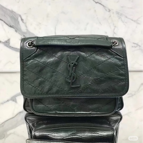YSL綠色牛皮NIKI BABY肩側背包