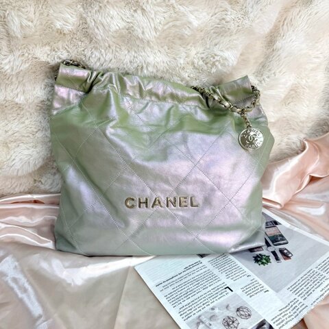 Chanel 22bag 漸變珠光綠