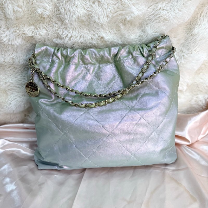 Chanel 22bag 漸變珠光綠-2