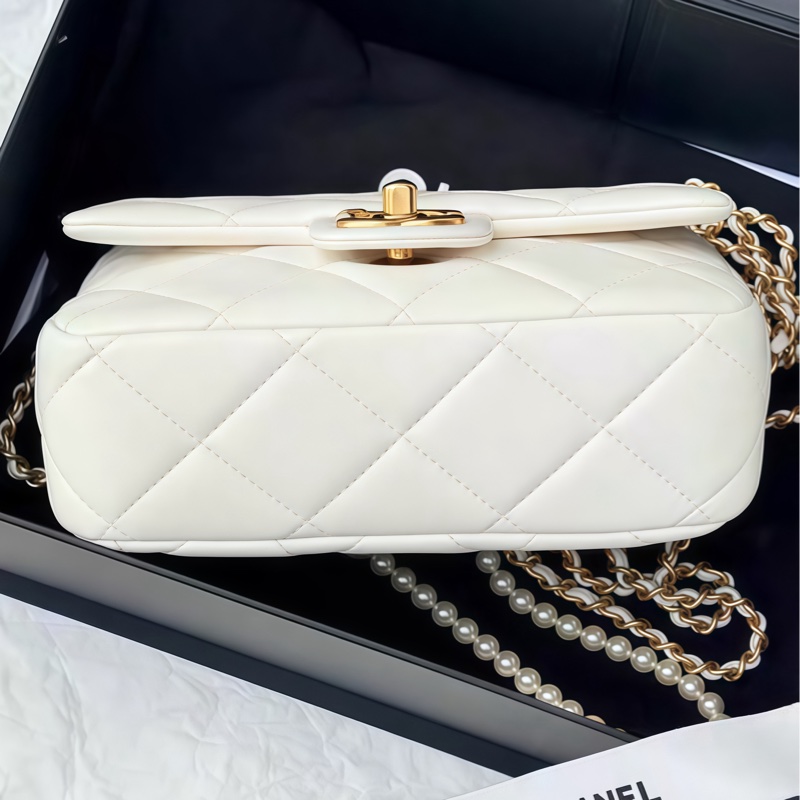 CHANEL 21K 白色珍珠仙女包🤍99新💫-7