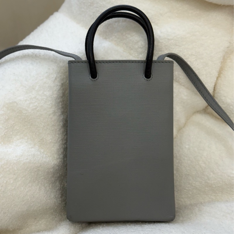 balenciaga 手機包灰色-1