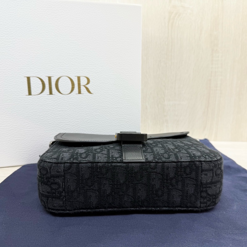 Dior黑色 Saddle 小型翻蓋郵差包1ADPO049YKS-4