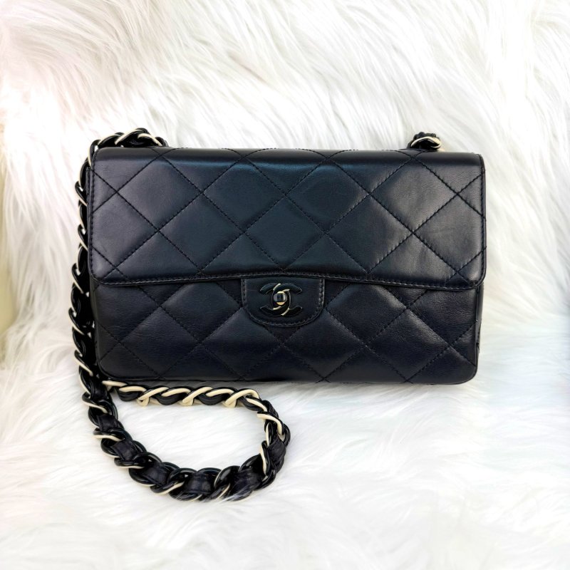 Chanel CF25 中古 拼色亞克力鏈條包-1