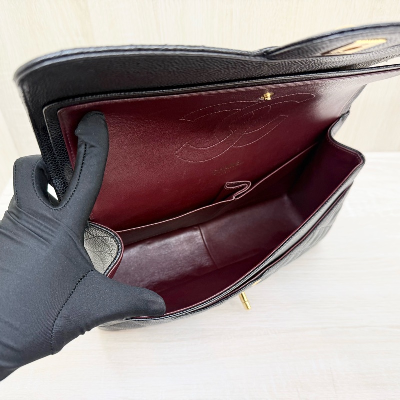 CHANEL黑金荔枝皮JUMBO COCO30cm/A58600-9