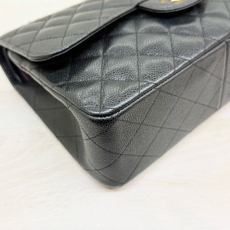 CHANEL黑金荔枝皮JUMBO COCO30cm/A58600-10