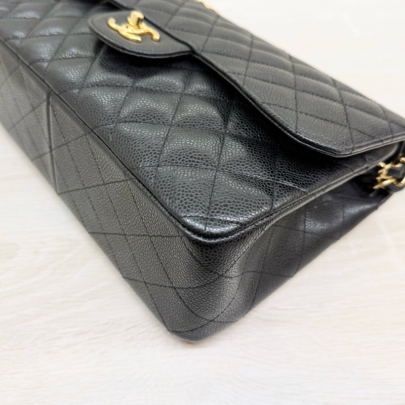 CHANEL黑金荔枝皮JUMBO COCO30cm/A58600-11