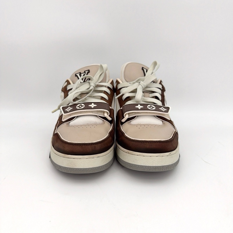 LV/路易威登Trainer 皮革 男款 棕灰色鞋墊後配 44碼-2