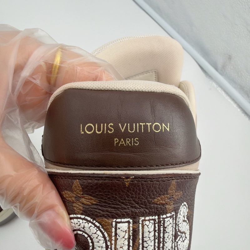 LV/路易威登Trainer 皮革 男款 棕灰色鞋墊後配 44碼-5