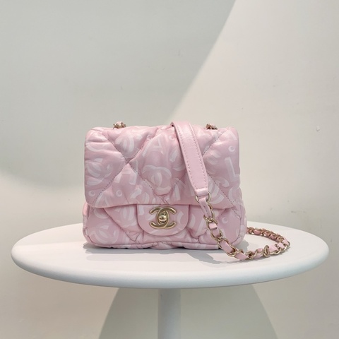 香奈兒Chanel 22N滑雪系列 泡芙方胖子 斜背包