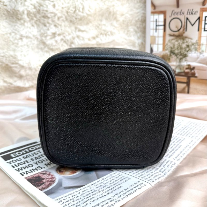 Chanel Vanity Case 化妝包 黑色 牛皮 中號 豎版-5