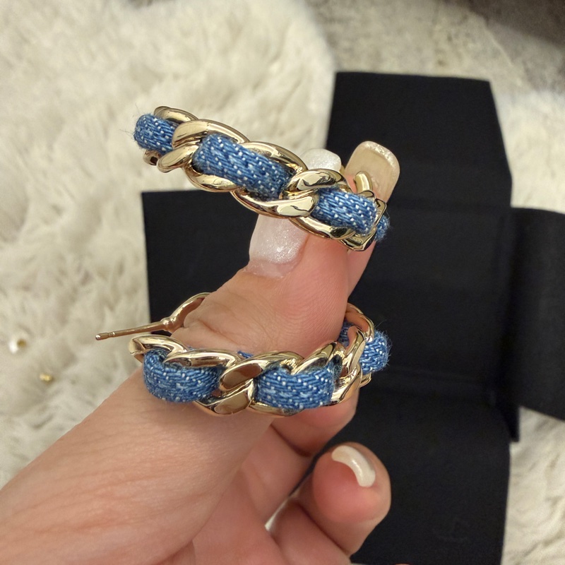 Chanel 牛仔耳環-9