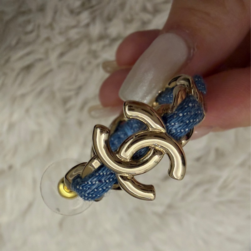 Chanel 牛仔耳環-10