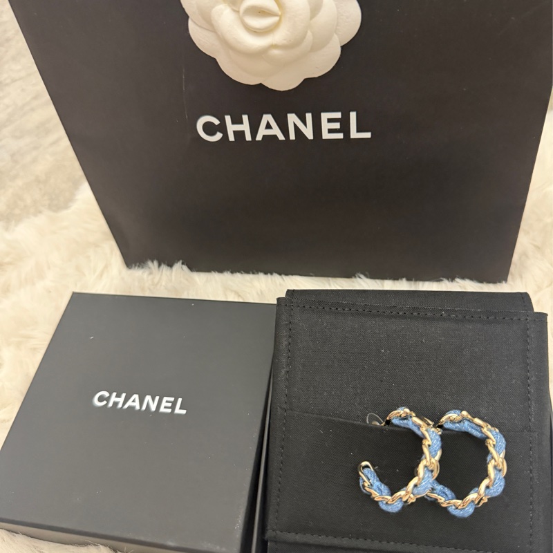Chanel 牛仔耳環-12