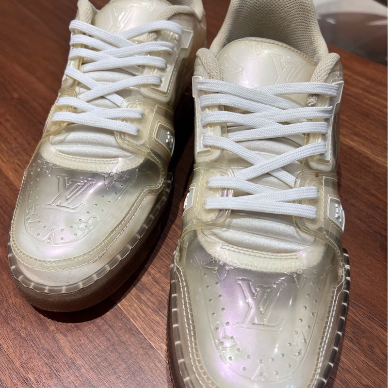 Lv  /路易威登 Trainer Monogra PU透明白色鞋 欧码10 /44码-1