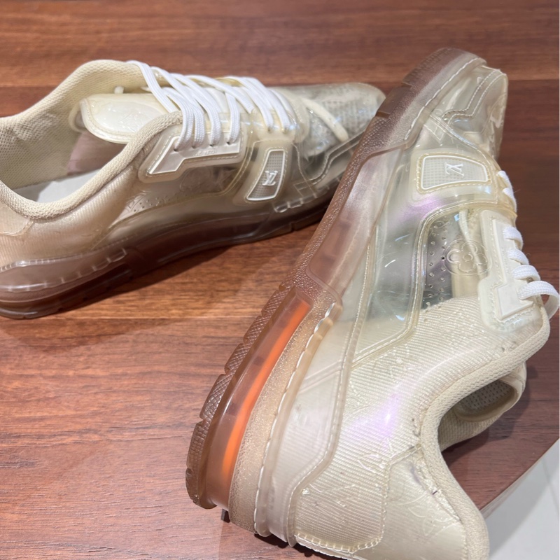 Lv  /路易威登 Trainer Monogra PU透明白色鞋 欧码10 /44码-3