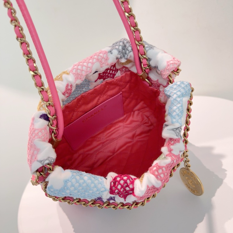 ✨香奈兒Chanel 24P 刺绣编织花花 mini 22bag Jennie同款各大博主上身同款 成色非常不錯👍-8