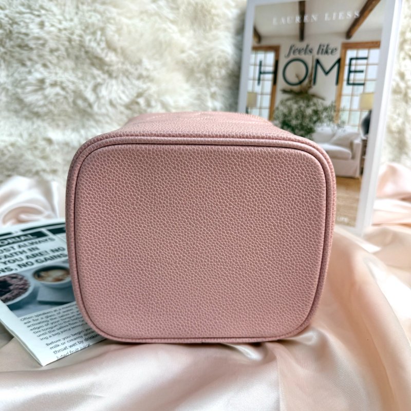 Chanel Vanity Case 化妝包 粉色 牛皮 中號 豎版-5