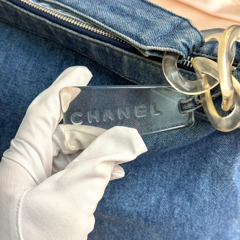 Chanel Denim CC Hobo牛仔-8