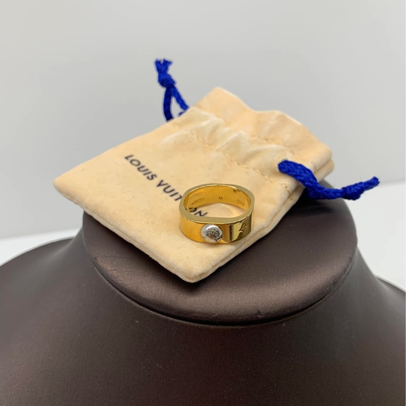 LV Nanogram Enamel 金色戒指-0