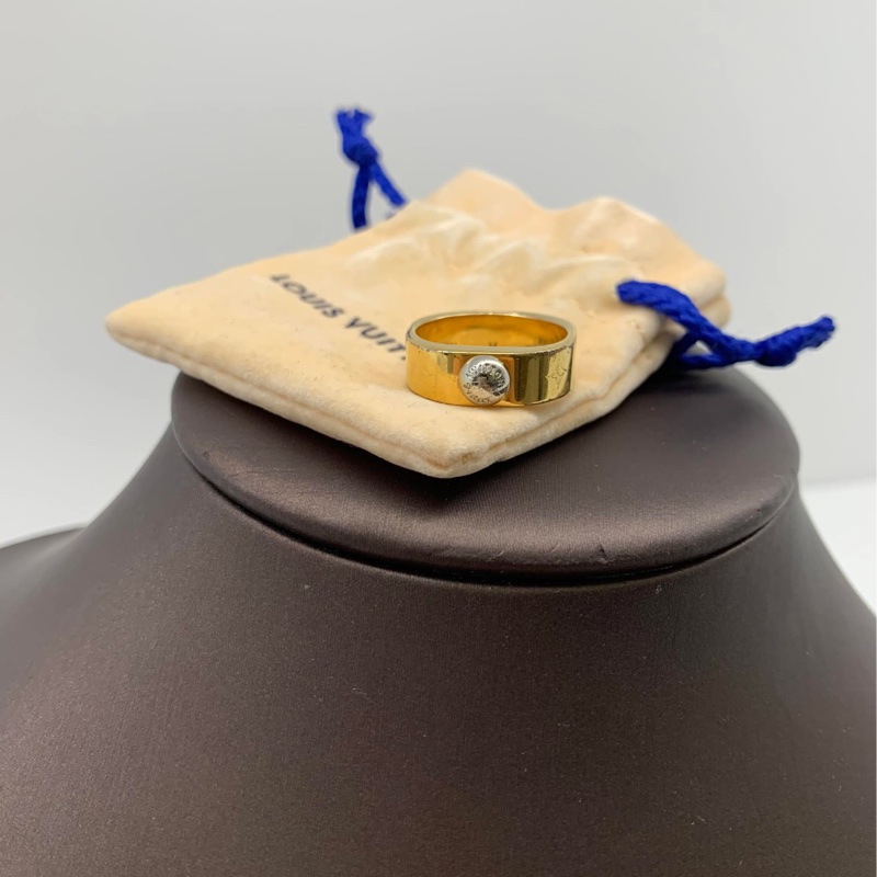 LV Nanogram Enamel 金色戒指-2