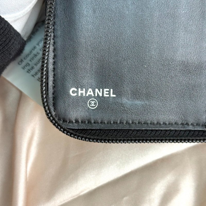 Chanel 中古 車厘子紅 山茶花 錢包-9