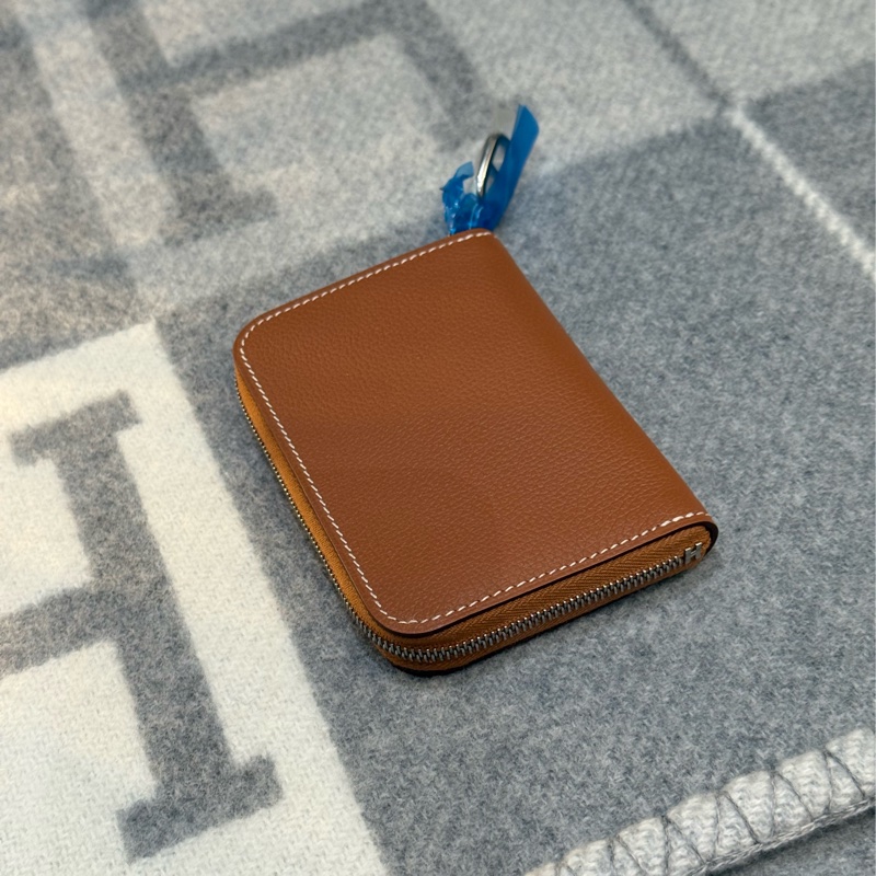 Hermès Zipengo Chaine d’Ancre 卡夾 gold 金棕色 全新全配-3