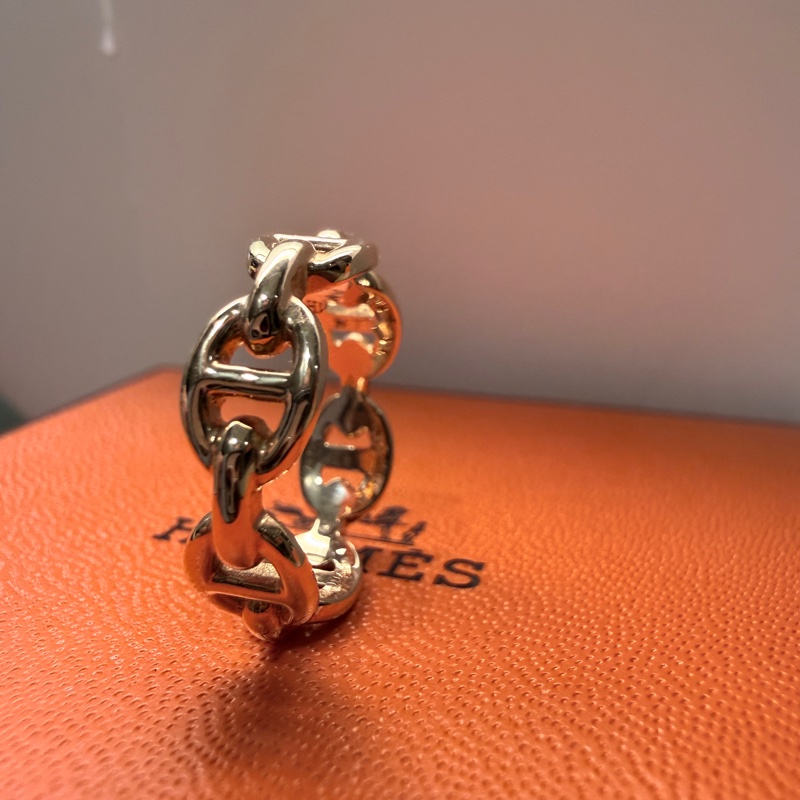 Hermes✨ Chaine d'ancre Enchainee 豬鼻戒指 玫瑰金 #49-10