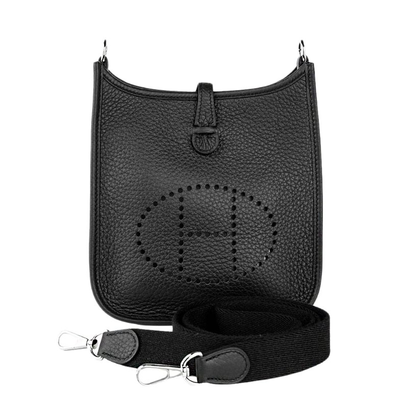 KESH 凱仕國際精品【低調鬆弛、高級日常感】HERMÈS Evelyne 16 Mini 愛馬仕 黑色銀釦依芙琳肩背包｜TPM 16｜W 刻 2024 年-0
