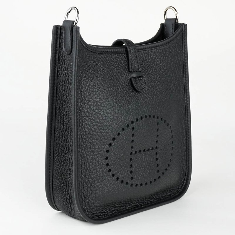 KESH 凱仕國際精品【低調鬆弛、高級日常感】HERMÈS Evelyne 16 Mini 愛馬仕 黑色銀釦依芙琳肩背包｜TPM 16｜W 刻 2024 年-3