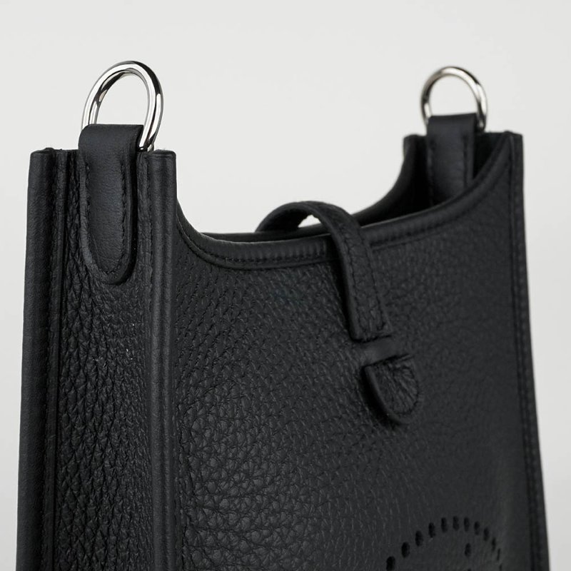 KESH 凱仕國際精品【低調鬆弛、高級日常感】HERMÈS Evelyne 16 Mini 愛馬仕 黑色銀釦依芙琳肩背包｜TPM 16｜W 刻 2024 年-5