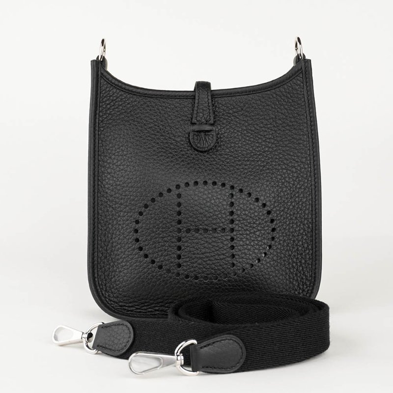 KESH 凱仕國際精品【低調鬆弛、高級日常感】HERMÈS Evelyne 16 Mini 愛馬仕 黑色銀釦依芙琳肩背包｜TPM 16｜W 刻 2024 年-10
