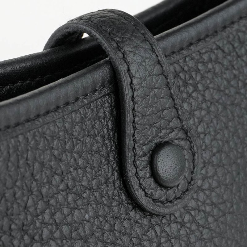 KESH 凱仕國際精品【低調鬆弛、高級日常感】HERMÈS Evelyne 16 Mini 愛馬仕 黑色銀釦依芙琳肩背包｜TPM 16｜W 刻 2024 年-17