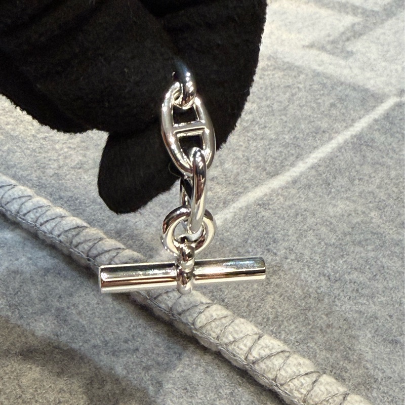Hermès Chaine d’Ancre 豬鼻子 GM 14 銀手鍊-1