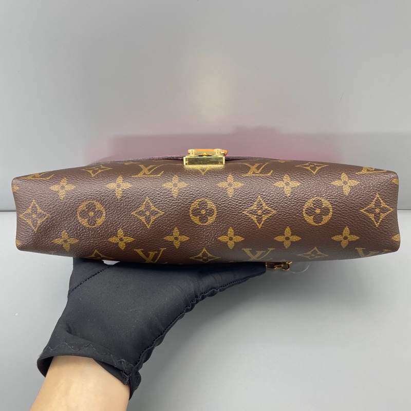 ✨路易威登/Louis Vuitton 传奇链条包老花拼玫红色翻蓋斜挎包尺寸：27*18*5cm-3