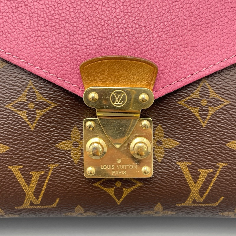 ✨路易威登/Louis Vuitton 传奇链条包老花拼玫红色翻蓋斜挎包尺寸：27*18*5cm-4