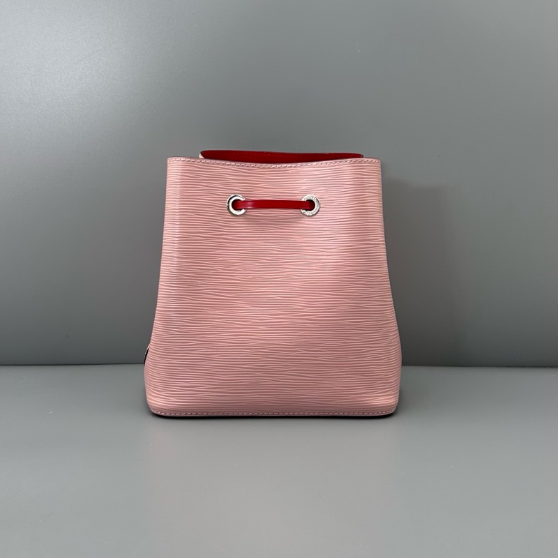 路易威登/Louis Vuitton 水波紋水桶包單肩包bb粉色銀色五金 附件：肩帶-1