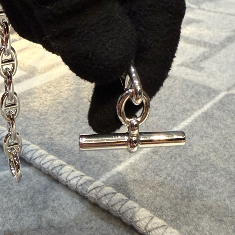Hermès Chaine d’Ancre GM 16 銀手鍊(豬鼻子)-1