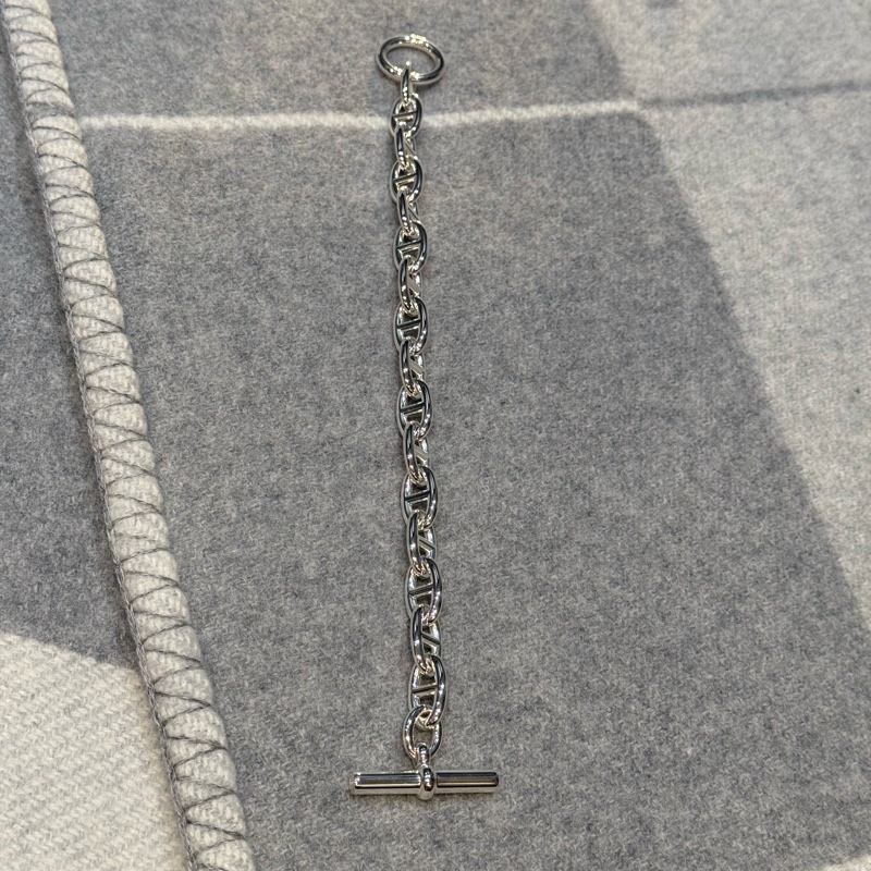 Hermès Chaine d’Ancre GM 16 銀手鍊(豬鼻子)-3