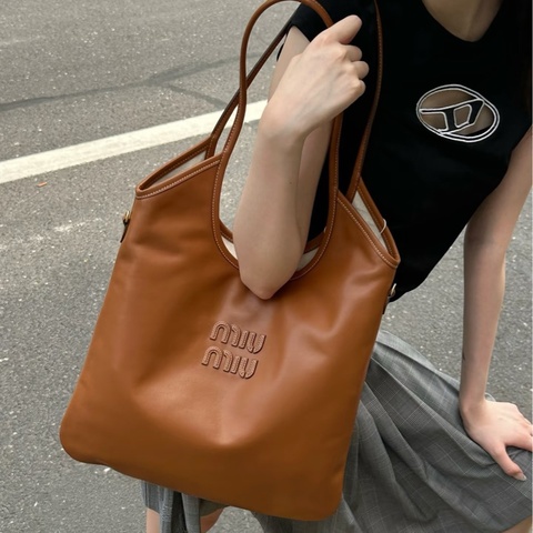 MIU MIU Ivy 托特包｜焦糖色 98新 大容量通勤包🤎